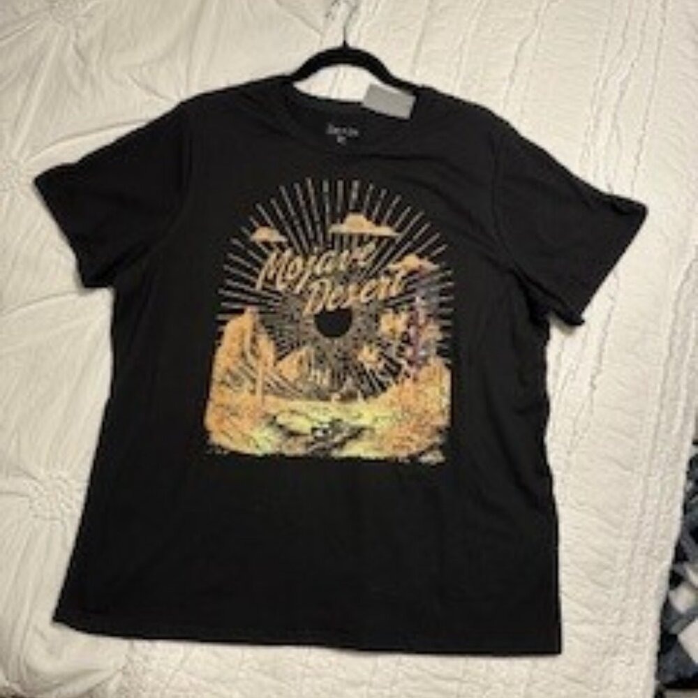 Zoe + Liv Mojave Desert Graphic T-Shirt Womens XXL Black Short Sleeve Tee